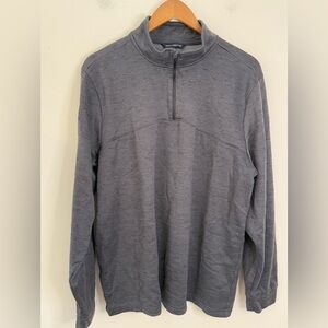 Urban Frontier fleece lined 1/4 zip gray jacket mock turtleneck warm layer XXL